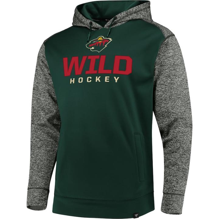 Men's Minnesota Wild Static Hoodie, Size: Xxl, Med Grey