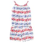 Girls 4-12 Oshkosh B'gosh&reg; Red & Blue Floral Romper, Size: 4-5
