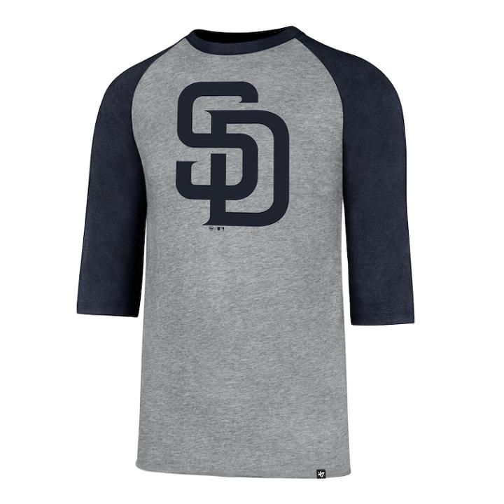 Men's '47 Brand San Diego Padres Club Tee, Size: Large, Gray
