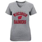 Girls 7-16 Wisconsin Badgers University Stack Tee, Girl's, Size: S(7-8), Grey