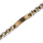 Axl By Triton Stainless Steel Two Tone Diamond Accent Bracelet - Men, Size: 8.5, Brown
