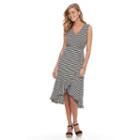 Women's Apt. 9&reg; Ruffle Faux-wrap Midi Dress, Size: Large, Ovrfl Oth