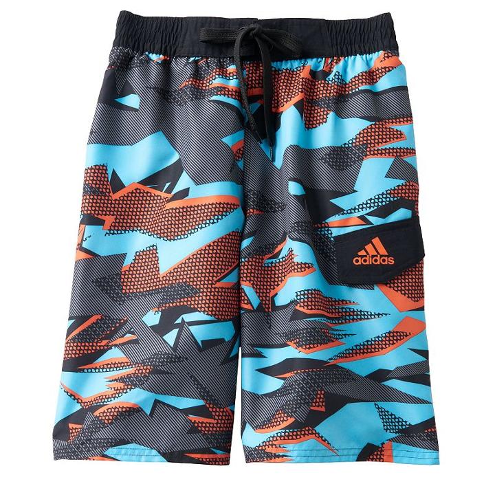 Boys 8-20 Adidas Kapow Volley Board Shorts, Boy's, Size: L(14/16), Orange