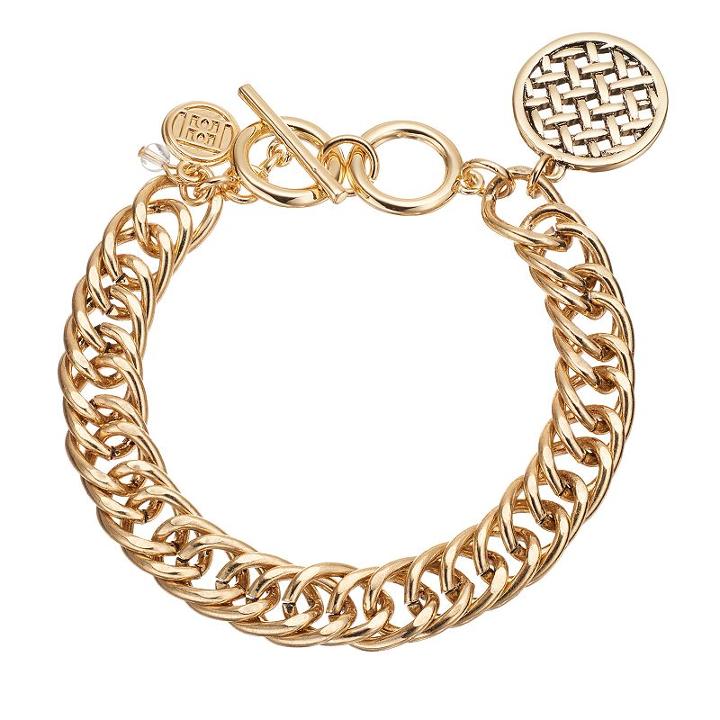 Dana Buchman Openwork Woven Disc Toggle Bracelet, Women's, Natural