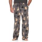 Big & Tall Croft & Barrow&reg; Patterned Microfleece Lounge Pants, Men's, Size: L Tall, Med Grey
