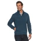 Men's Sonoma Goods For Life&trade; Modern-fit Sweater Fleece Quarter-zip Pullover, Size: Small, Dark Blue