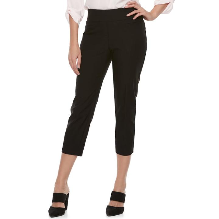 Women's Apt. 9&reg; Pull-on Capri Pants, Size: 16, Black