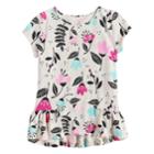 Girls 4-10 Jumping Beans&reg; Pieced Ruffle Hem Top, Size: 10, Lt Beige