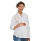 Maternity A:glow Embroidered Shirt, Women's, Size: L-mat, Natural