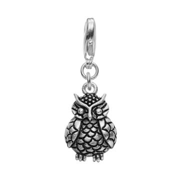 Blue La Rue Silver-plated Owl Charm, Women's, Silver