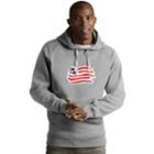 Men's Antigua New England Revolution Victory Logo Hoodie, Size: Xxl, Light Grey