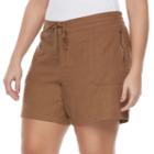 Juniors' Plus Size Unionbay Sybil Soft Shorts, Girl's, Size: 20 W, White Oth