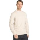 Men's Van Heusen Flex Classic-fit Stretch Fleece Crewneck Sweater, Size: Medium, Med Beige