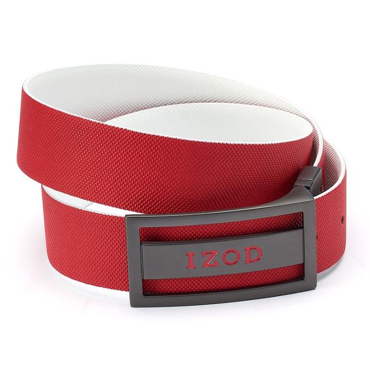 Men's Izod Reversible Leather Golf Belt, Size: 42, White Oth