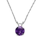 10k White Gold Amethyst Pendant, Women's, Size: 18, Purple