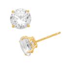 Renaissance Collection 10k Gold 3-ct. T.w. Stud Earrings - Made With Swarovski Zirconia, Women's, White