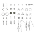 Mudd&reg; Star, Chain Tassel & Geometric Nickel Free Earring Set, Women's, Silver
