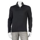 Big & Tall Urban Pipeline&reg; Solid Fleece Quarter-zip Sweater, Men's, Size: Xl Tall, Black