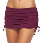 Women's Apt. 9&reg; Solid Drawstring Skirtini Bottoms, Size: Small, Dark Red