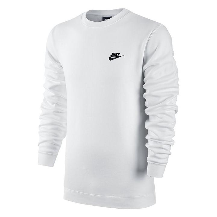 Men's Nike Club Crew Fleece, Size: Xl, White