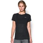 Women's Under Armour Tech Crew Slub Tee, Size: Xl, Black