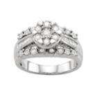 Sterling Silver 1/2 Carat T.w. Diamond Engagement Ring, Women's, Size: 7, White
