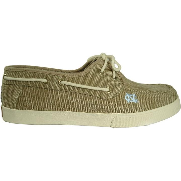Men's North Carolina Tar Heels Captain Boat Shoes, Size: 9, Beig/green (beig/khaki)