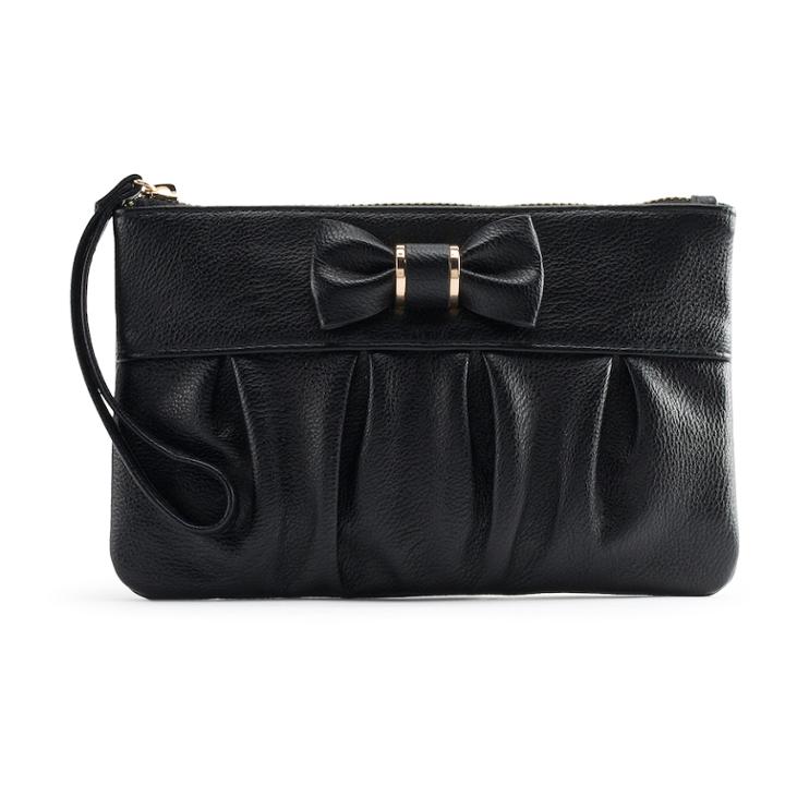 Apt. 9&reg; Bobby Bow Rfid-blocking Wristlet, Women's, Black