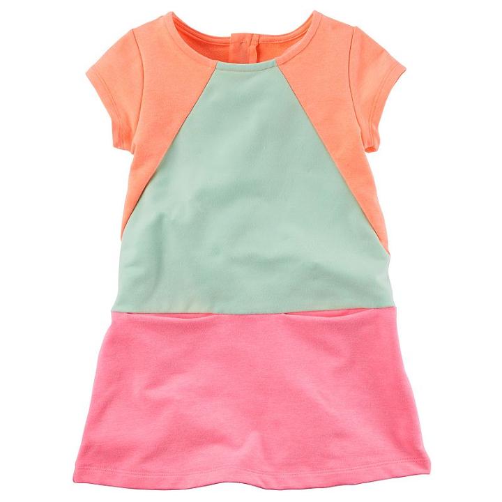 Girls 4-8 Carter's French Terry Neon Shift Dress, Girl's, Size: 6x, Ovrfl Oth