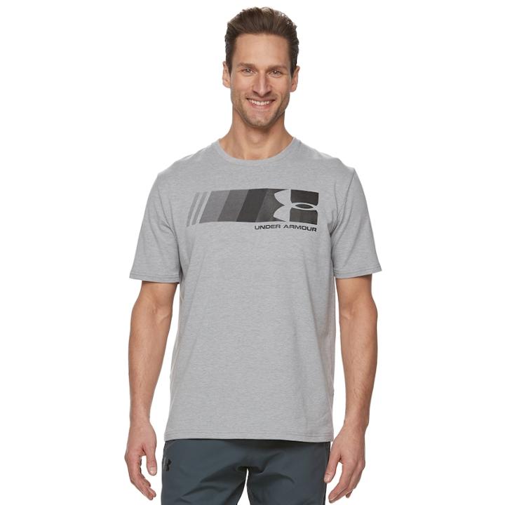 Men's Under Armour Boxed Sportstyle Tee, Size: Large, Med Grey