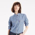 Women's Levi's Boyfriend Chambray Shirt, Size: Xl, Blue