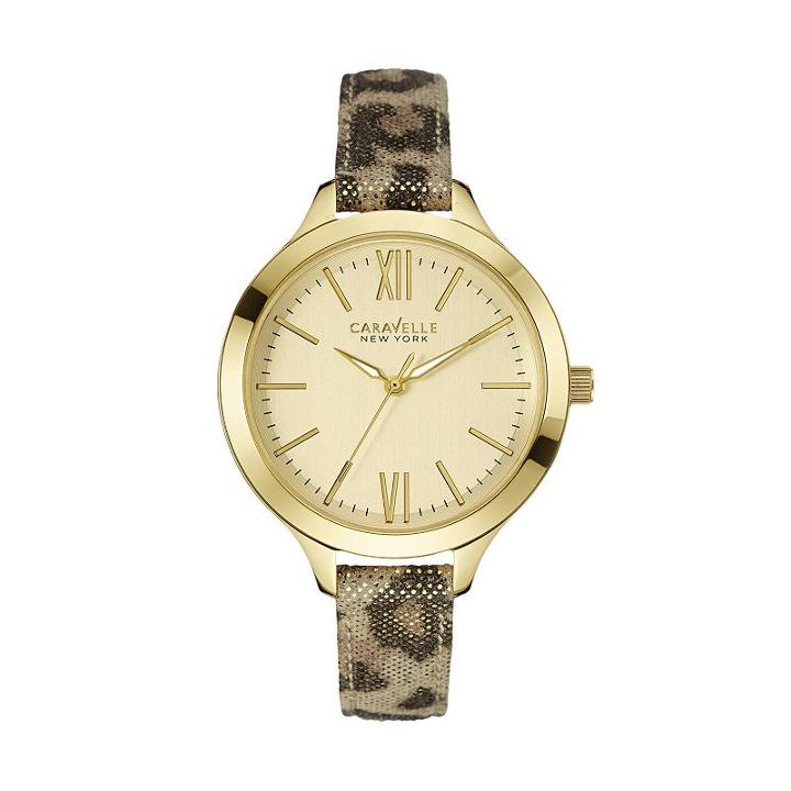 Caravelle New York By Bulova Women's Leather Watch - 44l161, Multicolor