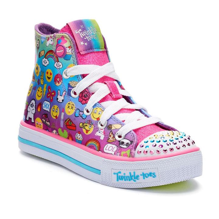 Skechers Twinkle Toes Shuffles Chat Time Girls' Light Up Sneakers, Girl's, Size: 2, Blue Other