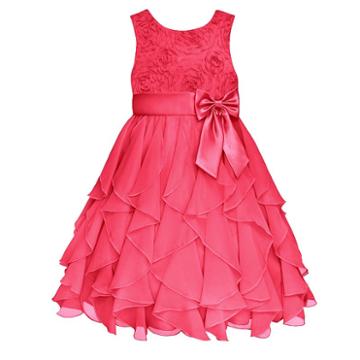 Girls 7-16 American Princess Corkscrew Ruffle Dress, Girl's, Size: 10, Pink