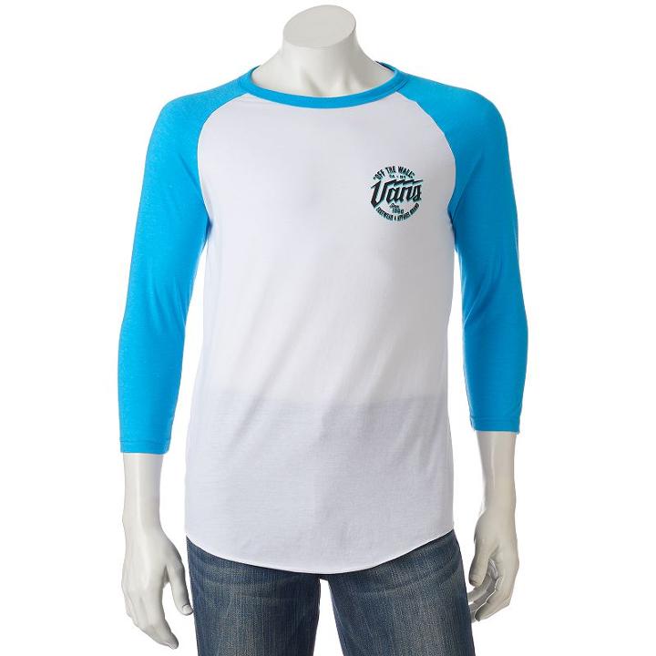 Men's Vans Graphic Raglan Tee, Size: Medium, White