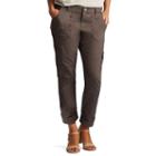 Petite Lee Brinley Modern Fit Cargo Pants, Women's, Size: 6 Petite, Grey (charcoal)