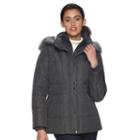 Women's D.e.t.a.i.l.s Hooded Quilted Jacket, Size: Medium, Grey