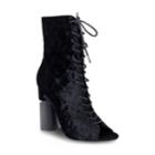 Olivia Miller Elmont Women's Peep Toe Ankle Boots, Size: 5.5, Black