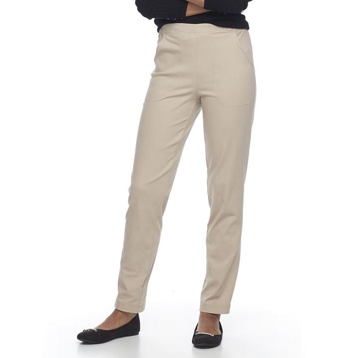 Women's Croft & Barrow&reg; Pull-on Pants, Size: Small, Med Beige