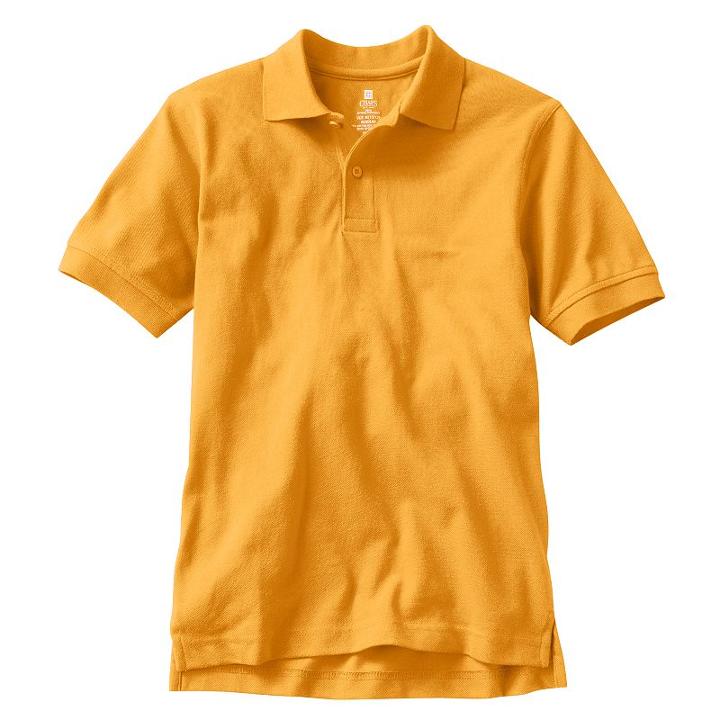 Boys 8-20 Chaps Solid Pique School Uniform Polo, Boy's, Size: 8, Gold