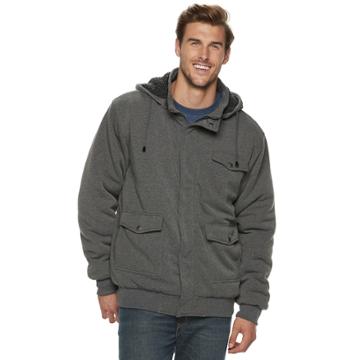 Big & Tall Victory Outfitters Quilted Fleece Zip Hoodie, Men's, Size: 3xl Tall, Grey (charcoal)