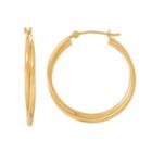 Everlasting Gold 14k Gold Tube Double Hoop Earrings, Women's