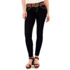 Juniors' Wallflower Curvy Dark Wash Skinny Jeans, Teens, Size: 11, Blue (navy)