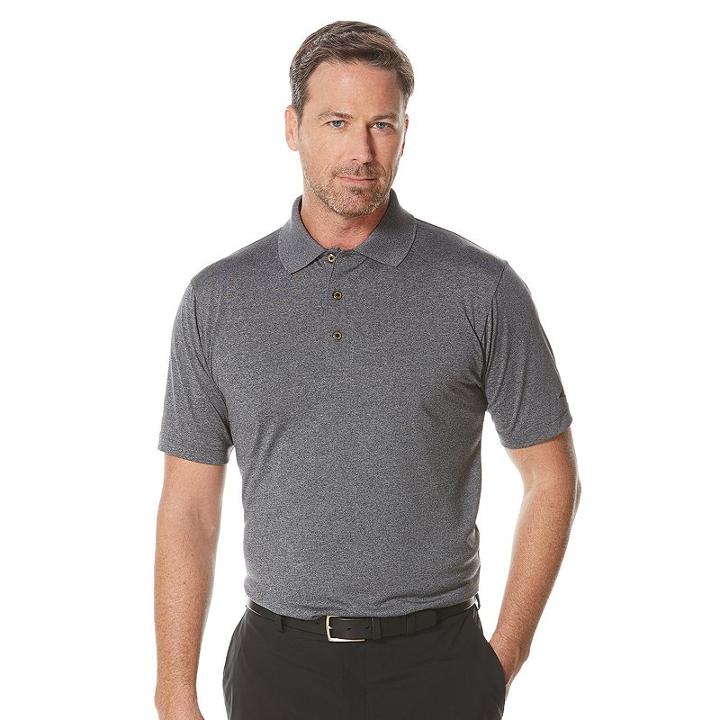 Men's Grand Slam Heathered Golf Polo, Size: Medium, Grey Other
