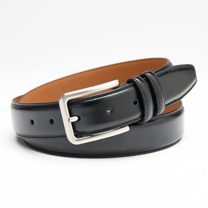 Croft & Barrow&reg; Feather-edge Stitched Belt - Big & Tall, Size: 46, Black