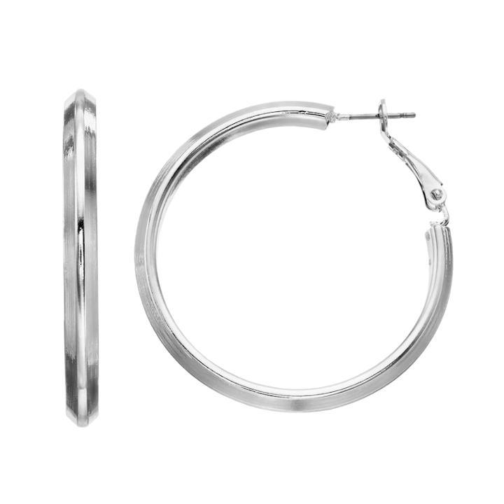 Nickel Free Hoop Earrings, Women's, Silver