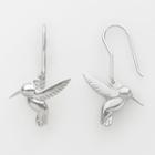 Jewelry For Trees Platinum Over Silver Hummingbird Drop Earrings, Women's, Grey
