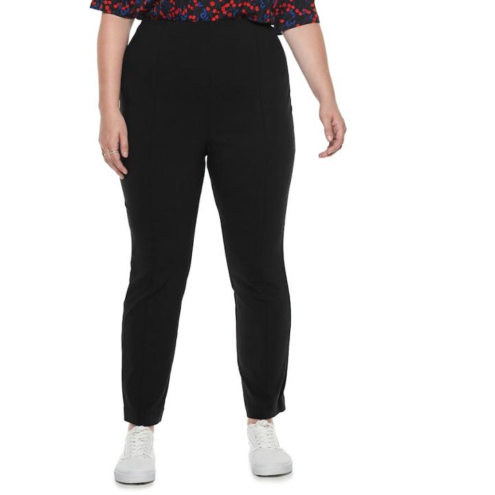 Plus Size Popsugar Essential Crop Pants, Women's, Size: 1xl, Black