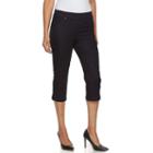 Women's Dana Buchman Pull-on Capri Jeans, Size: Medium, Dark Blue