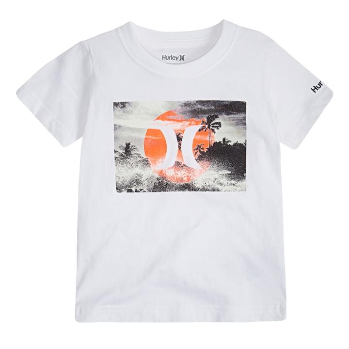 Boys 4-7 Hurley Palm Tree Logo Graphic Tee, Size: 6, White